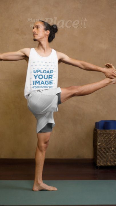 Video of a Yoga Instructor Wearing a Bella Canvas Tank Top