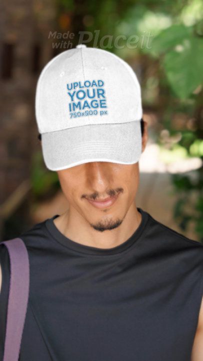 Dad Hat Video Featuring a Fitness Man Walking to a Yoga Class