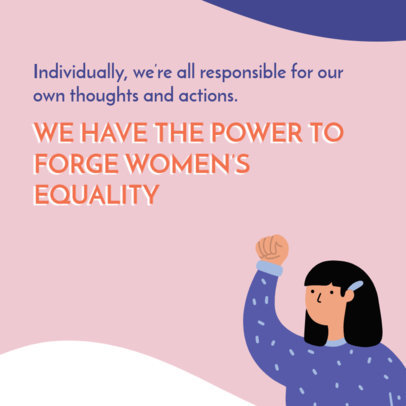 Women's Day-Themed Instagram Post Design Creator With Information for a Carousel