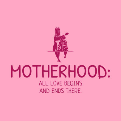 Mothers' Day T-Shirt Design Template 