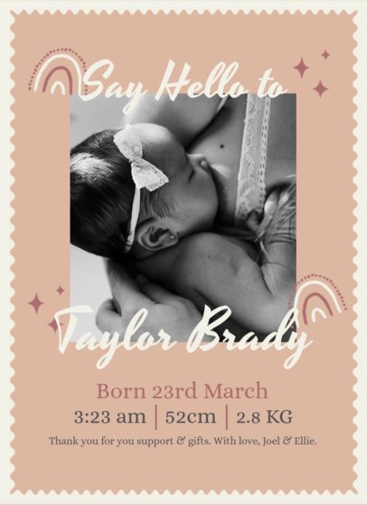 Sweet Greeting Card Generator to Welcome a New Baby