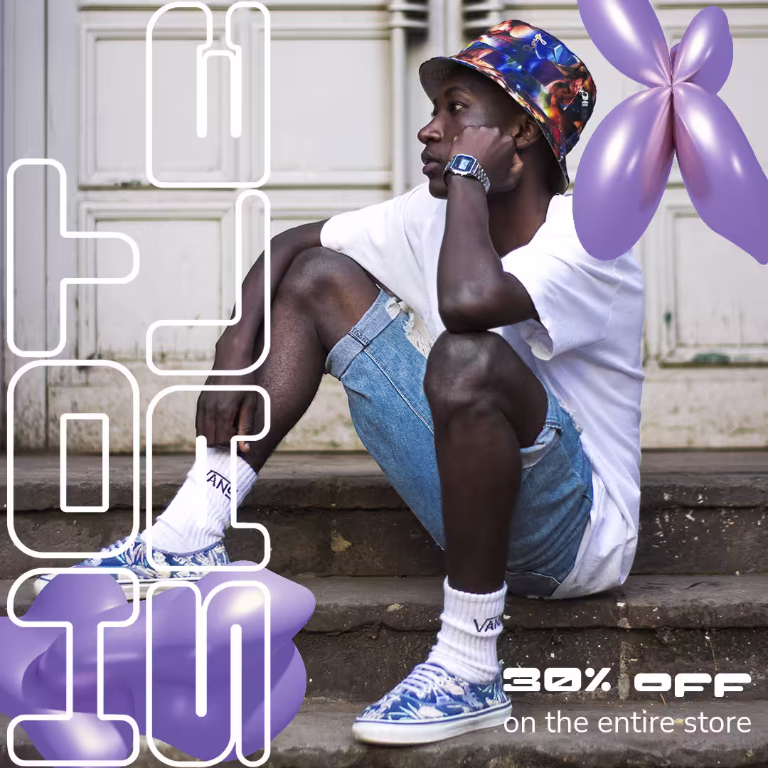 Instagram Post Generator Streetwear Picture For A Boutique's Hot Sale Ad