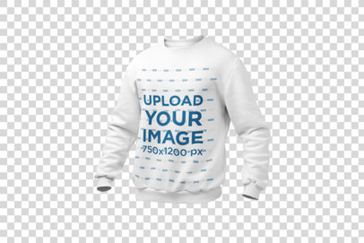 Mockup of a Ghosted Crewneck Sweatshirt over a Solid Background