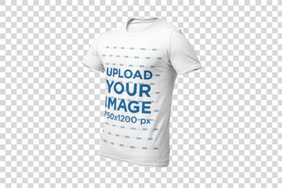 Ghosted Mockup Featuring a Crew Neck T-Shirt