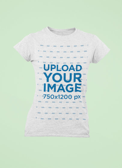 Ghosted Mockup of a Heathered Women's T-Shirt 