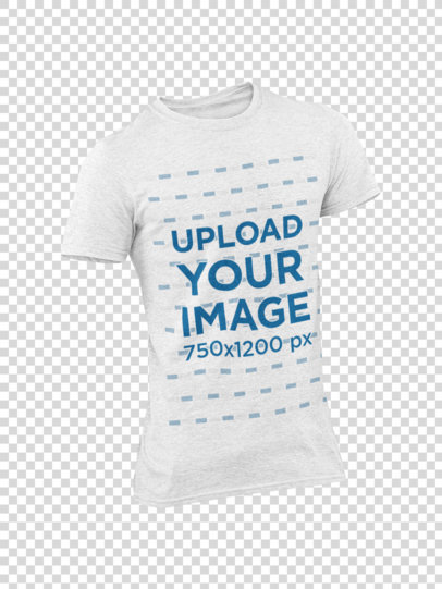 Ghosted Mockup of a Heathered T-Shirt for Men with Customizable Background