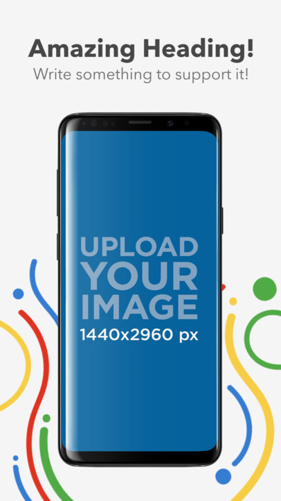 Android Screenshot Mockup Featuring a Samsung Phone