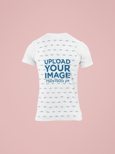 Ghosted Mockup Featuring the Back of a Men's T-Shirt 